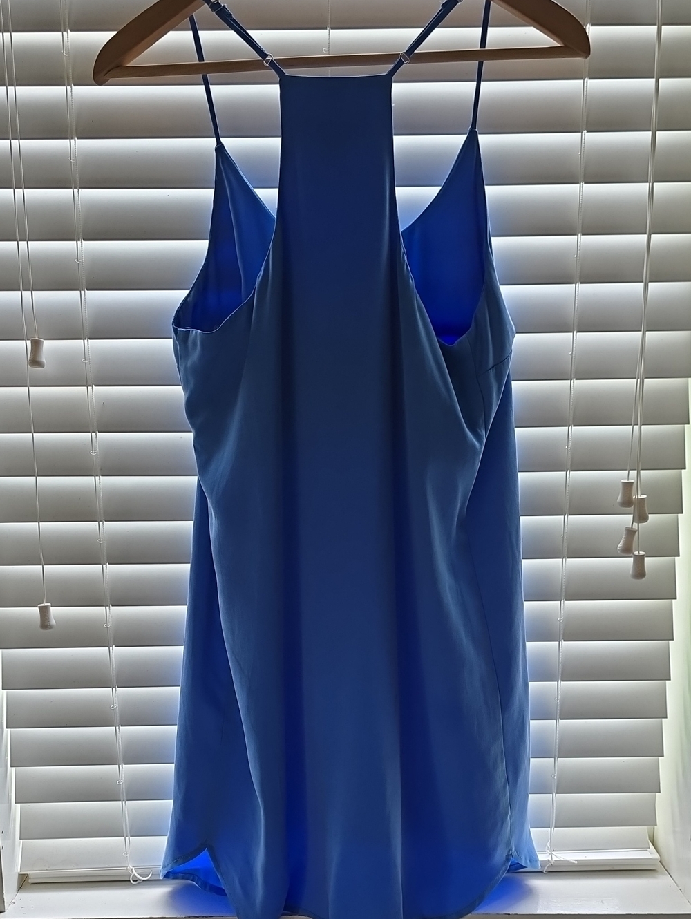 Fifteen Twenty Bright Periwinkle Soft Satin Slip Dress Size Small - Picture 4 of 8